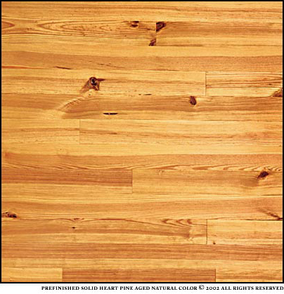Prefinished Heart Pine Solid Wood, Prefinished Heart Pine Flooring